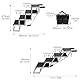 QWORK® 4-Stufen Klappbar Hundetreppe Auto, Anti-Rutsch Einstiegshilfe Auto für Kleine & Große Hunde - Höhenverstellbar 64cm, bis 80kg Belastbar