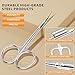 ESSBES Facial Hair Small Precise Grooming Scissors for Men Women Extra Fine Curved Blade Super Slim Professional Manicure Scissors for Cuticle, Eyebrow, Nose Hair, Mustache, Bead and Dry Skin