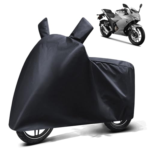 Image of FABTEC Waterproof Bike Body Cover Compatible with Suzuki Gixxer SF 250, A3 (Black)