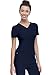 HeartSoul Women's Pitter-Pat V-Neck Scrubs Shirt, Navy, X-Large