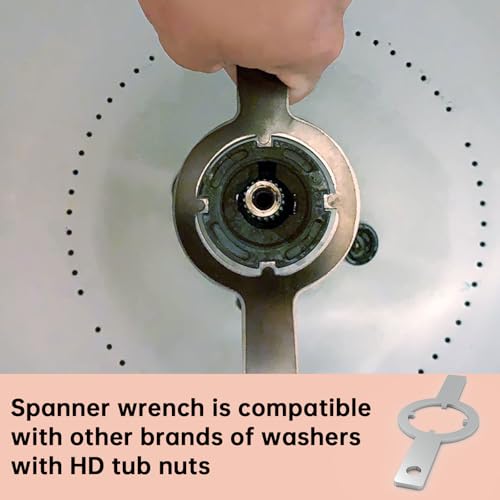 Image of Spanner Wrench for Kenmore /Whirlpool Washer HD Tub Nut - TB123A Compatible washing machine spanner wrench - Silver