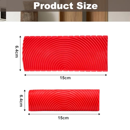 STAXAR 2 Stück Holzmaserung Werkzeug Painting Holzmaserungswalze Holzmaserungswalzen Werkzeuge Holzmaserung Gummi Tool Gummi Holzstruktur Werkzeug zum Dekorieren Gummi Malwerkzeug für Wanddekoration