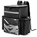 Trunab Zaino Isotermico Impermeabile Nero per Cibo, Picnic, Zaino Termico Food Delivery Alimenti Asporto, per Spiaggia, Picnic, Campeggio, Doordash, 30 Lattine