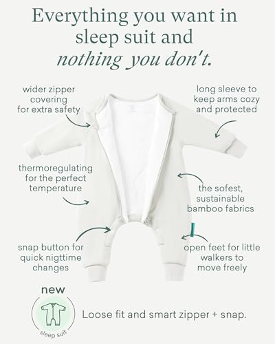 Image of PurComfy Supersoft Active Toddler Sleepsuit 1.0 TOG Long Sleeve Wearable Blanket with Legs All-Season Cozy Sleeper