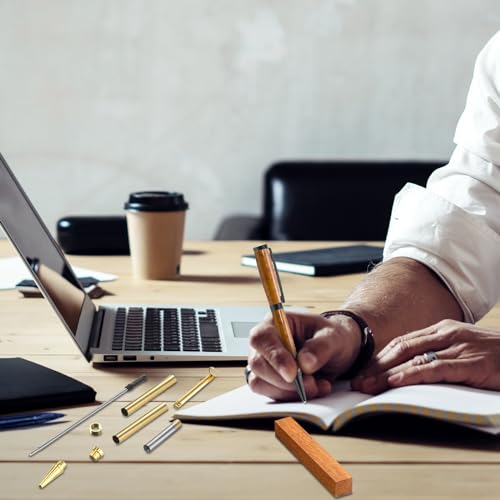 colarr 10 sets woodturning pen kits project supplies including 7mm slimline pen kits with refill and pen blanks lumber for lathe turning starter package diy crafts