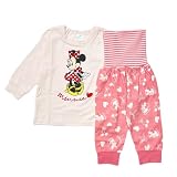 [タキヒョー] パジャマ キッズ ディズニー 長袖 ピーナッツ 腹巻一体型 ベビー ミニー プリンセス スヌーピー 子供 男の子 女の子 赤ちゃん 綿 上下 寝巻 キャラクター(ミニー 90cm)