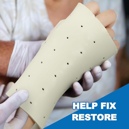 Image of Threlaco Splinting Thermoplastic Material Sheet 1 /8 inch x 18 inch x 24 inch 1% Perforated Single Sheet Splinting Material Large for Elbow Wrist Finger Foot Brace Novice and Experienced Splinters, Beige
