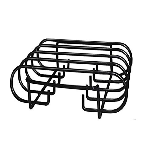 Porcelain Coated Steel Roasting Rib Rack for Weber, Charbroil, Kenmore, Master Forge, Big Green Egg, Traeger, Non-Stick 4 Rib Roasting Rack for BBQ Grilling Smoking