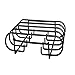 BBQ funland (1-pack) porcelain coated steel Non-Stick Roasting / Rib Rack