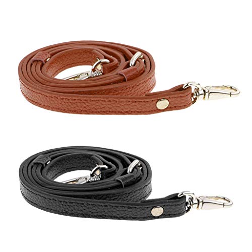 F Fityle 2 peças de alça de couro, bolsa transversal, para substituição, bolsa de mão