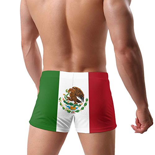 Mexican Flag Men Swimwear Swimsuits Surf Board Boxer Shorts Trunks Blac4