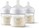 Philips Avent Natural Baby Bottle with Natural Response Nipple (Slow Flow, Flow 2), 4oz, 3-pack, SCY900/03