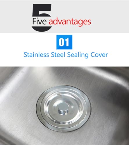 Colador para desagüe de cocina en acero inoxidable 5.5 pulgadas miniatura 2
