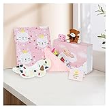 Firstsix Baby Gift Sets, Newborn Baby Gift for Girls and Boys with Minky Blankets, Toys, Bib, Rattle