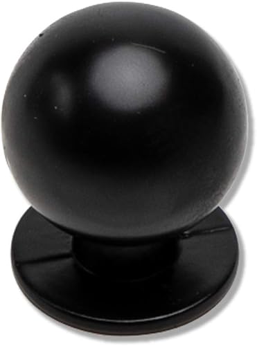 Vista 8 de Paquete de 10 pomos planos negros tradicionales curvados para gabinete de cocina, manijas para puerta de armario de cocina, cajón de tocador