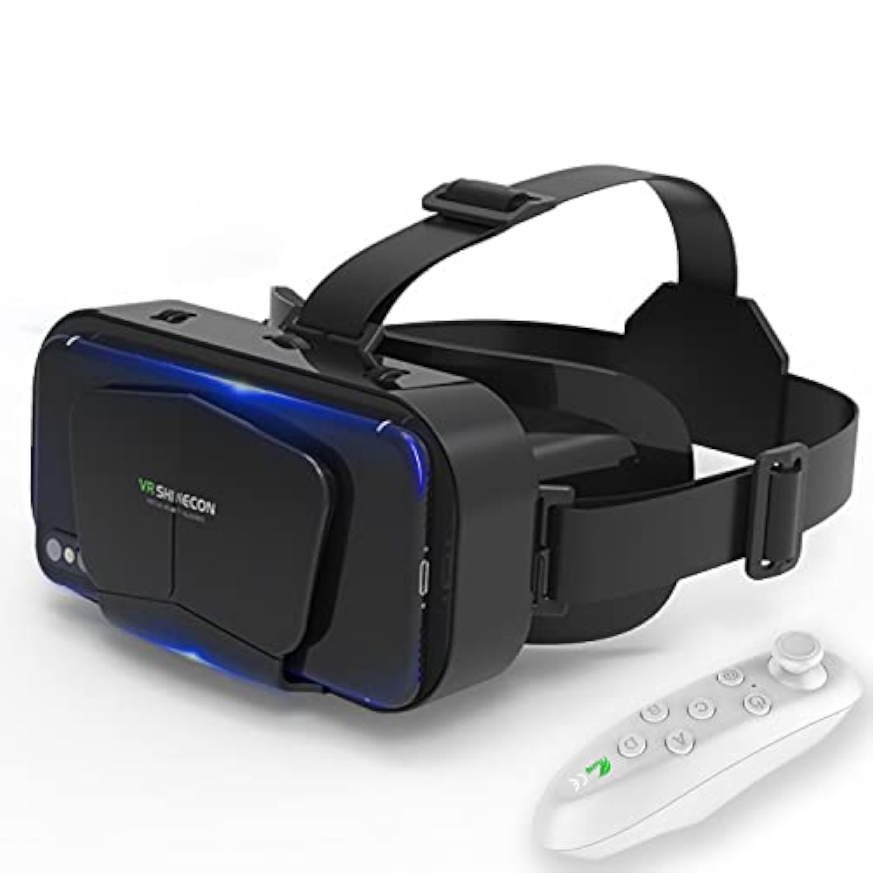 3D VR Gafas de Realidad Virtual, Disfruta de los Mejores Juegos y Videos (con Controlador Bluetooth), Compatible 5 Inch - 7 Inch Pulgadas Smartphone Amplia compatibilidad por Android/Phone