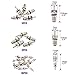 Swpeet 41Pcs R12 / R134a AC Master Valve Core Repair Kit, Including Assortment R12 R134a Valve Core Refrigeration Tire Valve Stem Cores with Remover Tool for Most Cars