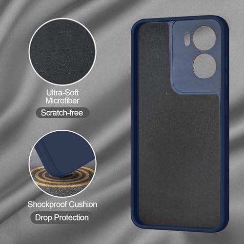 Image of SBMS Silicone Back Cover Case for Motorola Moto G05 | Soft Micro-Fibre Lining Inside | Camera Protection Bump | Shockproof Back Cover Case for Motorola Moto G05 (Blue)