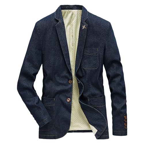 Veste en denim homme costume casual du bureau aux sorties