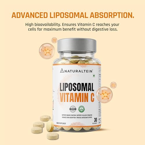 Image of Naturaltein Liposomal Vitamin C | 5X Enhanced Absorption | Antioxidant Supporting Immune Function, Skin Repair, Collagen Synthesis & Oxidative Stress Defense | 30 Capsules