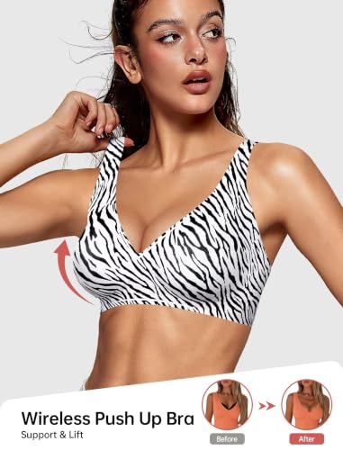 Image of Vertvie Wireless Jelly Bras Push Up Plunge Seamless Supportive