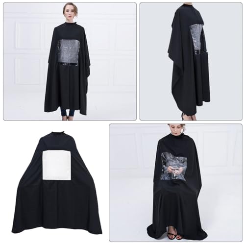 Capa impermeable para peluquería FOMIYES con ventana, capa para corte de cabello, capa profesional para peluqueros adultos miniatura 6