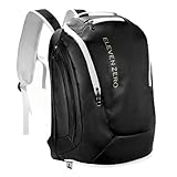 Eleven Zero Pro Tour Pickleball Backpack Black | Large Pickleball Bag with Fence Hook for Paddles & Accessories | Ventilated Shoe Compartment | Pickleball Bags for Men, Women, & Adults Pickle Ball Bag