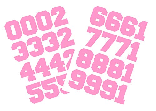 Numéros de casque Chalkallaboutit rose pour éviter les pertes