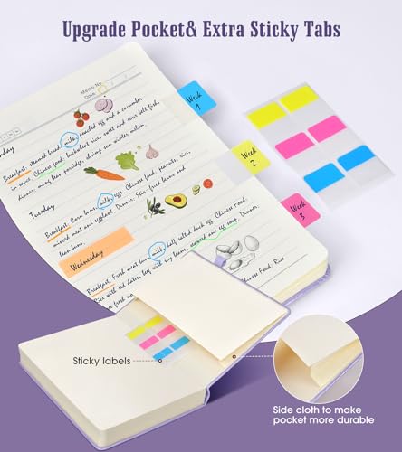 Image of Lined Journal Notebook -365 Pages A5 Thick Journals for Writing Ruled Notebook, Pink Hardcover Leather Journals for Women Men, Daily Journal Notebook for Work, Note Taking ( 5.75'' X 8.38'' Purple)