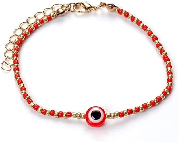 300pcs Red Evil Eye Beads for Jewelry Making, Lucky Beads 8mm Spacer Bead for DIY Bracelets Necklace Handicraft (Red) - Image 7