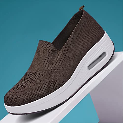 ChicWind Women's Slip on Sock Walking Shoes Mesh Platform Sneakers Air Cushion Nurse Shoes3
