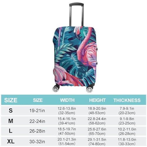 Travel Luggage Cover Suitcase Protector Flamingo And Leaves Elastic Washable Suitcase Cover Anti-scratch Spandex Baggage Covers Fits 18-32 Inch Luggage, style2
