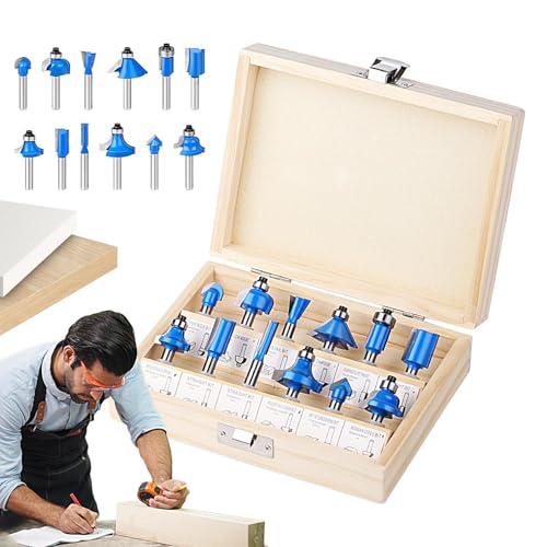 Fraise de 6 mm à roulement en kit de 12 pièces pour des rainurages et finitions impeccables
