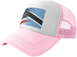 Flag of Botswana and USA Flag-Trucker Hats Denim Hats Cowboy Knit hat Baseball Caps Fisherman's hat