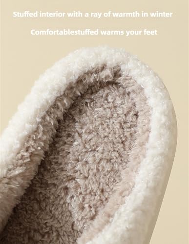Plush Bear House Slippers with Non-Slip Sole, Warm Fuzzy Indoor Shoes for Women Cute Cartoon Design Comfortable Memory Foam4