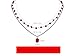 Sacina Gothic Boho Layered Red Crystal Necklace, Red Choker, Gothic Choker, Christmas Jewelry Gift For Women
