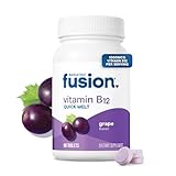 Bariatric Fusion Vitamin B12 Sublingual 1000 mcg Melts | Grape Flavored | Vitamin B12 Dissolve Under Tongue Tablets with Folic Acid | Sugar Free | Methylcobalamin | 90 Count