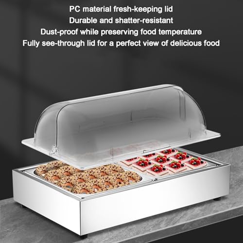 Récipient de présentation alimentaire avec couvercle pour buffet et bar
