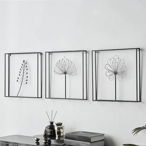 Image of SHREE 'O' GREEN TECH Gold Metal Wall Decor Leaf Wall Hanging Decoration, Set of 3 Metal Wall Art Home Decor for Living Room Office Bedroom Hotel (Design -4)