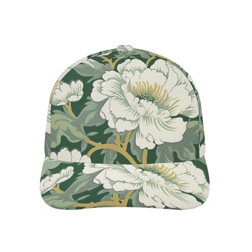 Gorra ajustable estilo Chinoiserie azul miniatura 1