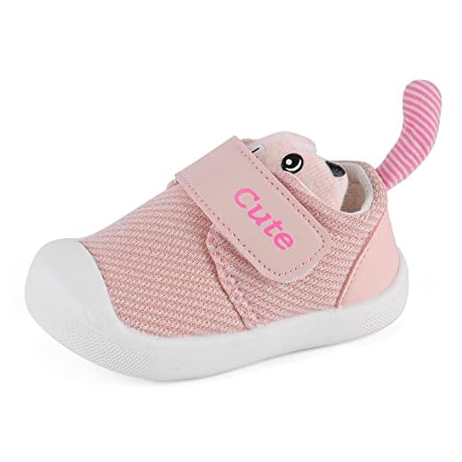 MK MATT KEELY Zapatillas Primeros Pasos Bebé Niña Zapatos Transpirable Infantil Calzado Bebé con Suela Suave Antideslizante,Rosa,EU18(CN15)