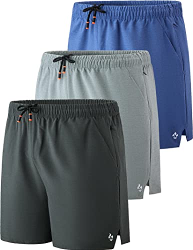 Performance Tech Herren Laufshorts mit Taschen, gewebt, 12,7 cm, 3er-Pack, Setzen Sie einen, Mittel Cover