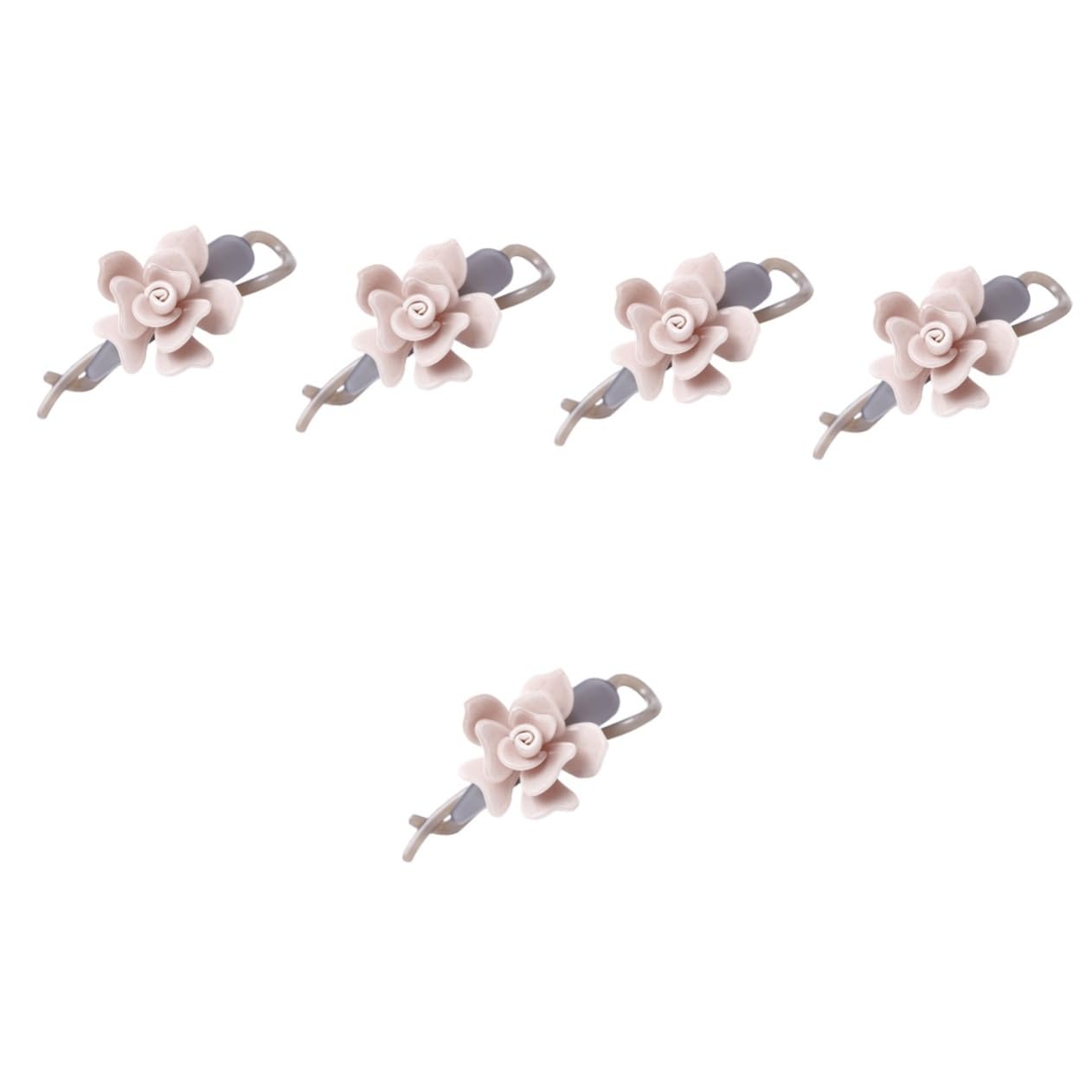 FRCOLOR 5pezzi Fermagli Per Fiore Clip Antiscivolo Per Acconciature Accessori Per Eleganti e Pratici Per Donne e Ragazze Per Ogni Occasione Leggeri e Resistente