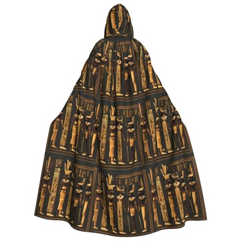 Cape à capuche unisexe motif hiéroglyphe sorcière