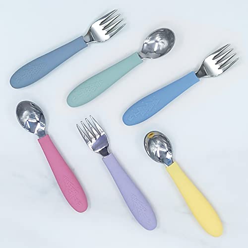 Elk And Friends UTENSILS-SPANDFK Kids Silverware With Silicone Handle | Childrens Safe Flatware | Toddler Utensils thumb #1