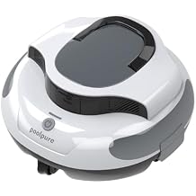 POOLPURE Cordless Robotic Pool Cleaner - Dual 30W Motors, 100Min Runtime, for Above & In-Ground Pools Up to 1000 Sq.Ft, Auto-Parking, Advanced Waterproof Technology