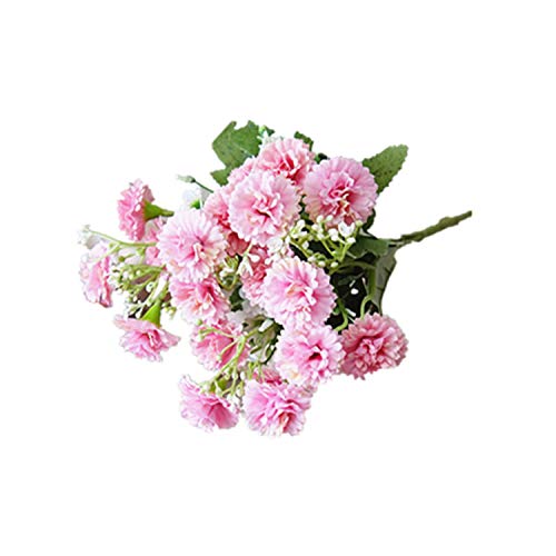 Art Flower Pack of 2/3/4/5 Pieces Artificial Flowers Bouquet 20 Heads Silk Lilac Simulation Flower Fake Flower for Home Decoration (4 Pieces Pink)
