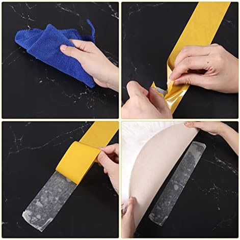 KINBOM 1 roll Double Sided Tape Heavy Duty, 1.97inch x 66ft(20m) Super Sticky Clear Tape Fabric Double Sided Adhesive Tape Strong Wall Double Sided Tape with Fiberglass Mesh for Walls