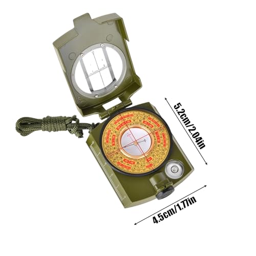Survival Compass - Equipment Tool with Lanyard & Pouch, Waterproof Map Compass for Navigation, ABS Outdoor Gear for Backpacking, Fishing, Scout, and Camping Adventures, .05x1.77 inches, 220g – Image 6