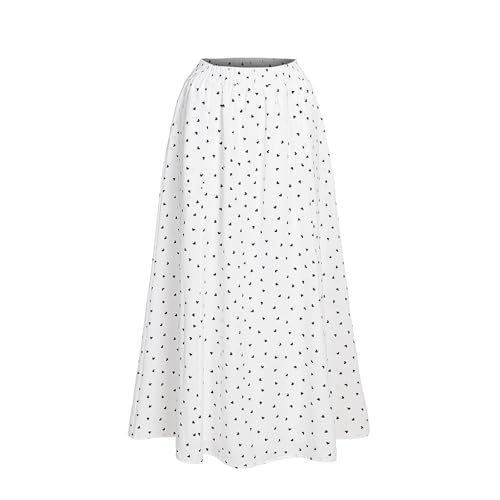 Women's Elastic Waist Skirt is Casual and Elegant in Spring Summer Autumn and Winter